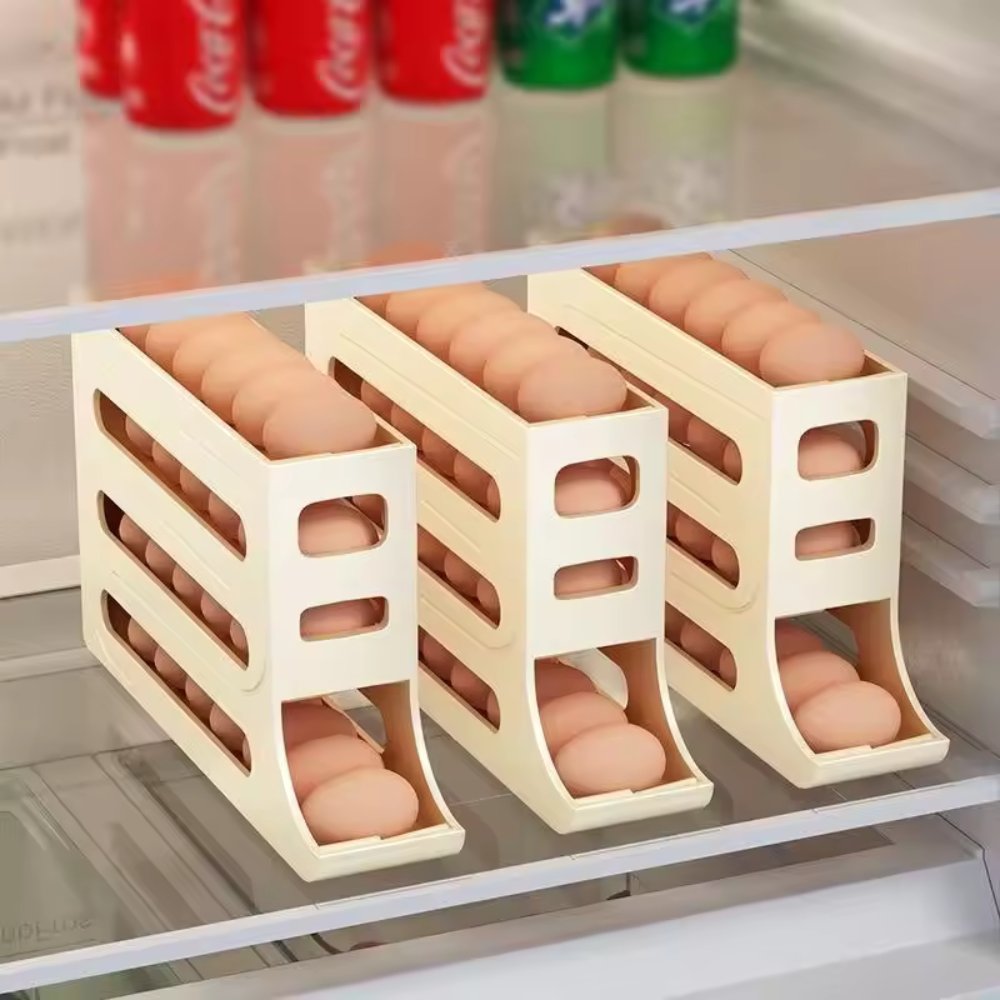 4-Tier Rolling Egg Dispenser