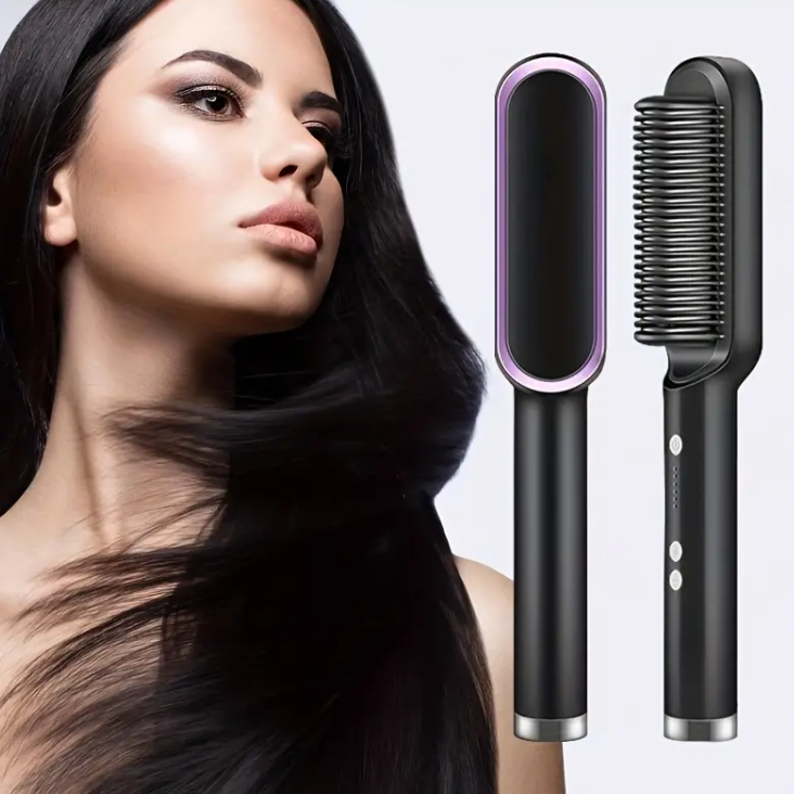 Dual-Use Horn Comb for Straightening and Curling Hair