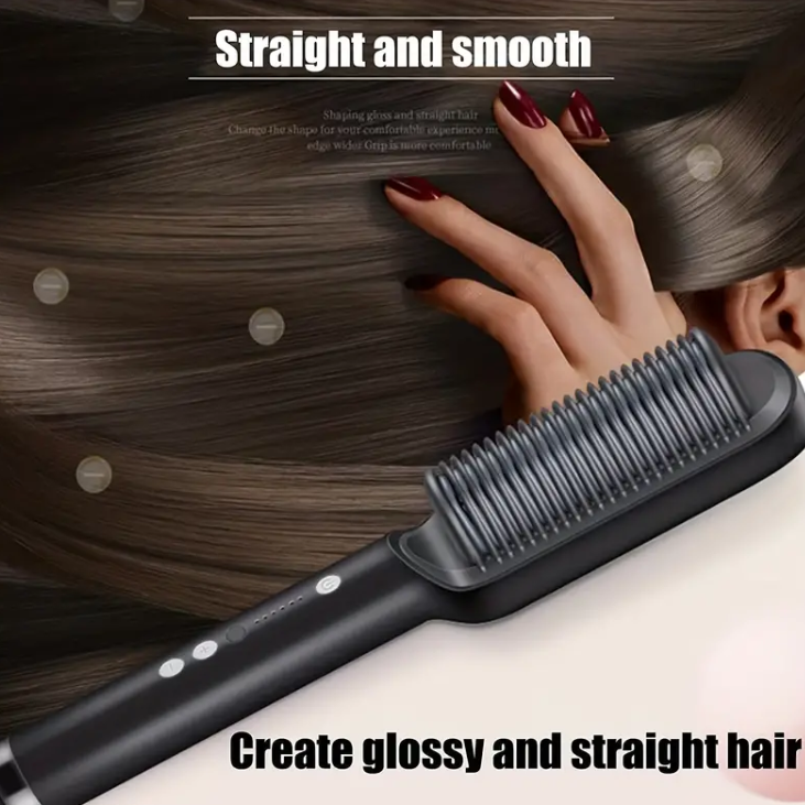 Dual-Use Horn Comb for Straightening and Curling Hair